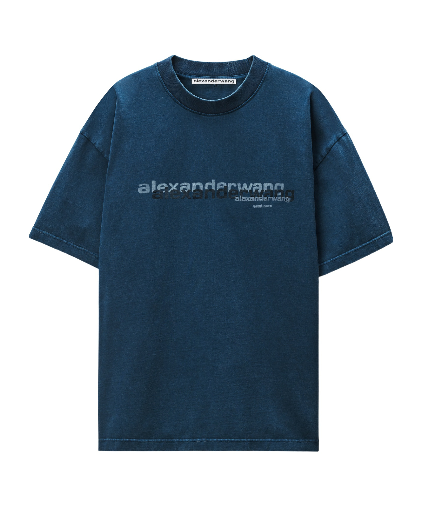 Alexander Wang Short Sleeved Crewneck T-shirt In Blue