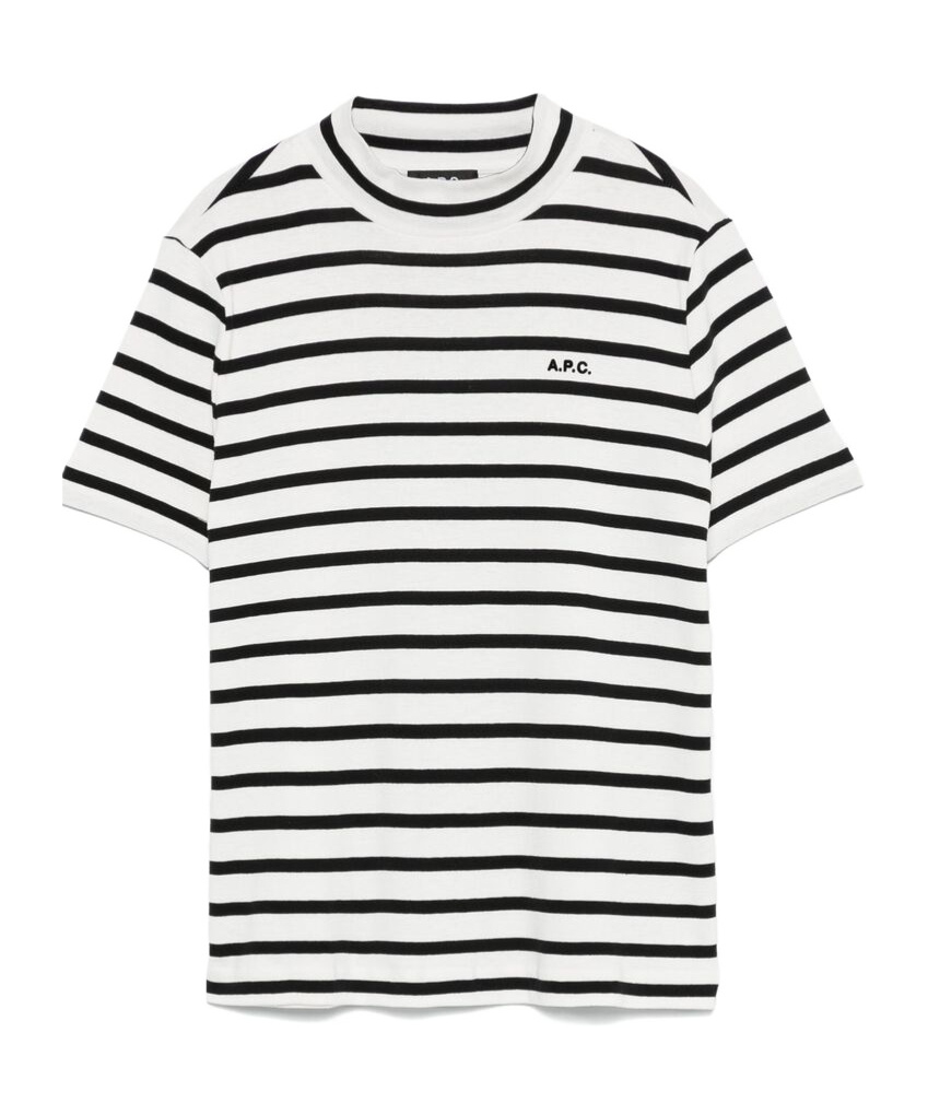 Apc A.p.c. Caroll Cotton Crew-neck T-shirt In White