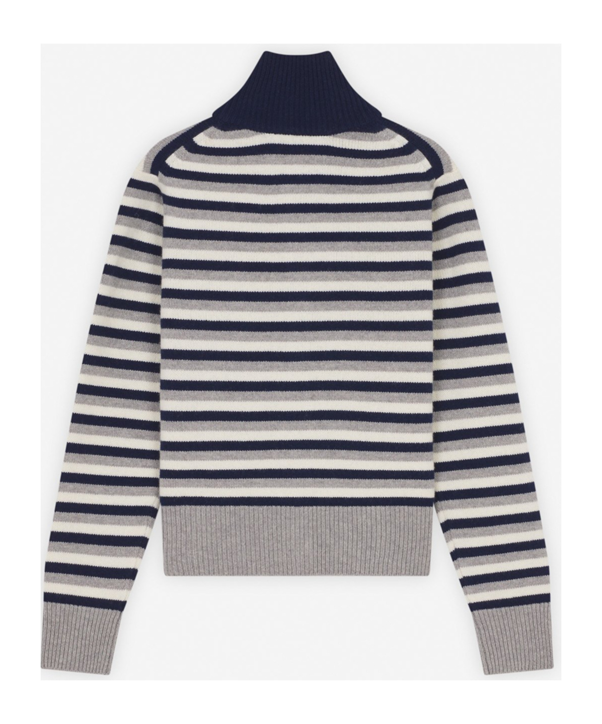 MAISON KITSUNÉ FOX HEAD INTARSIA STRIPED REGULAR CARDIGAN 