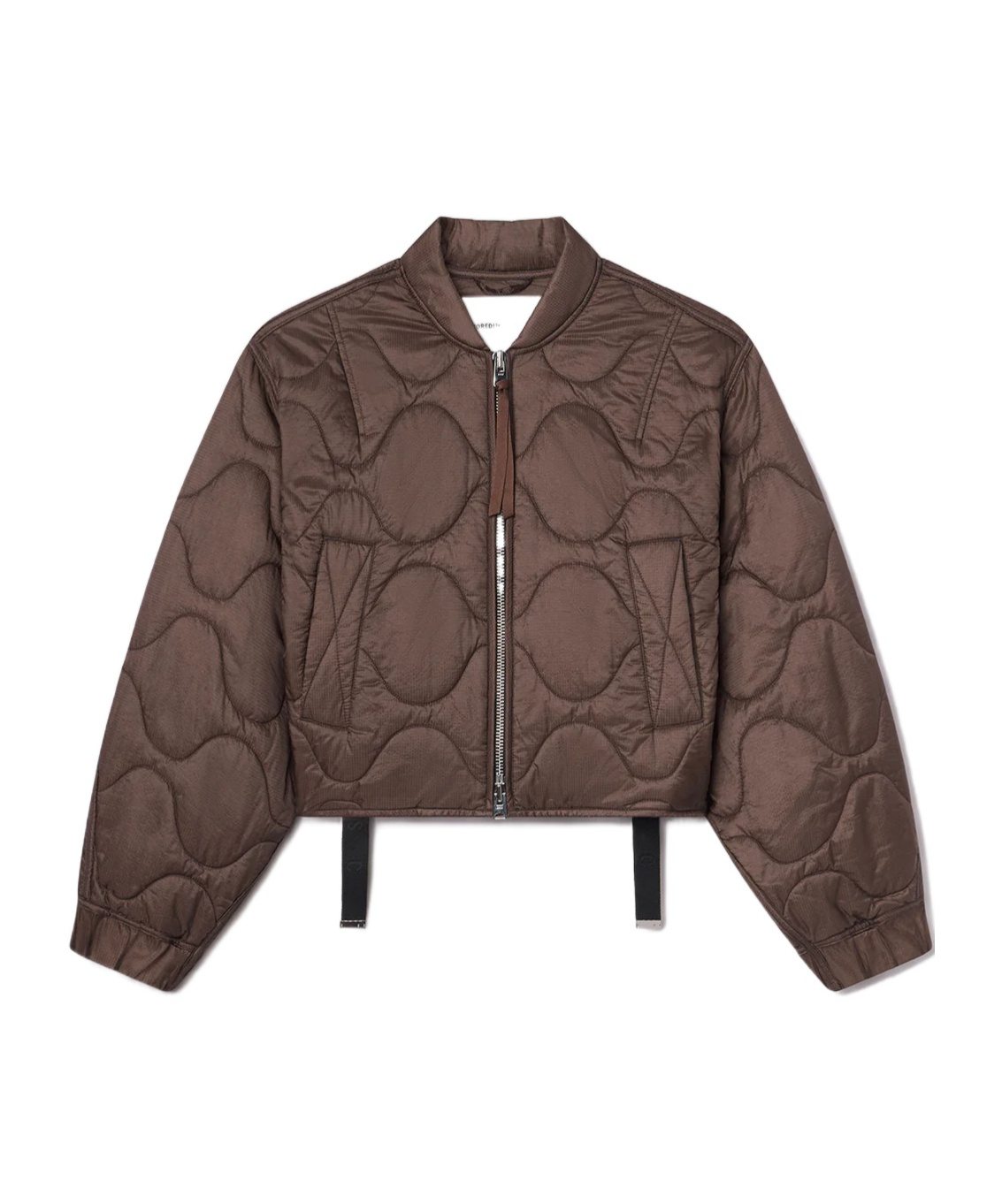 Agolde X Shoreditch Ski Club Iona Quilted Jacket In Brown