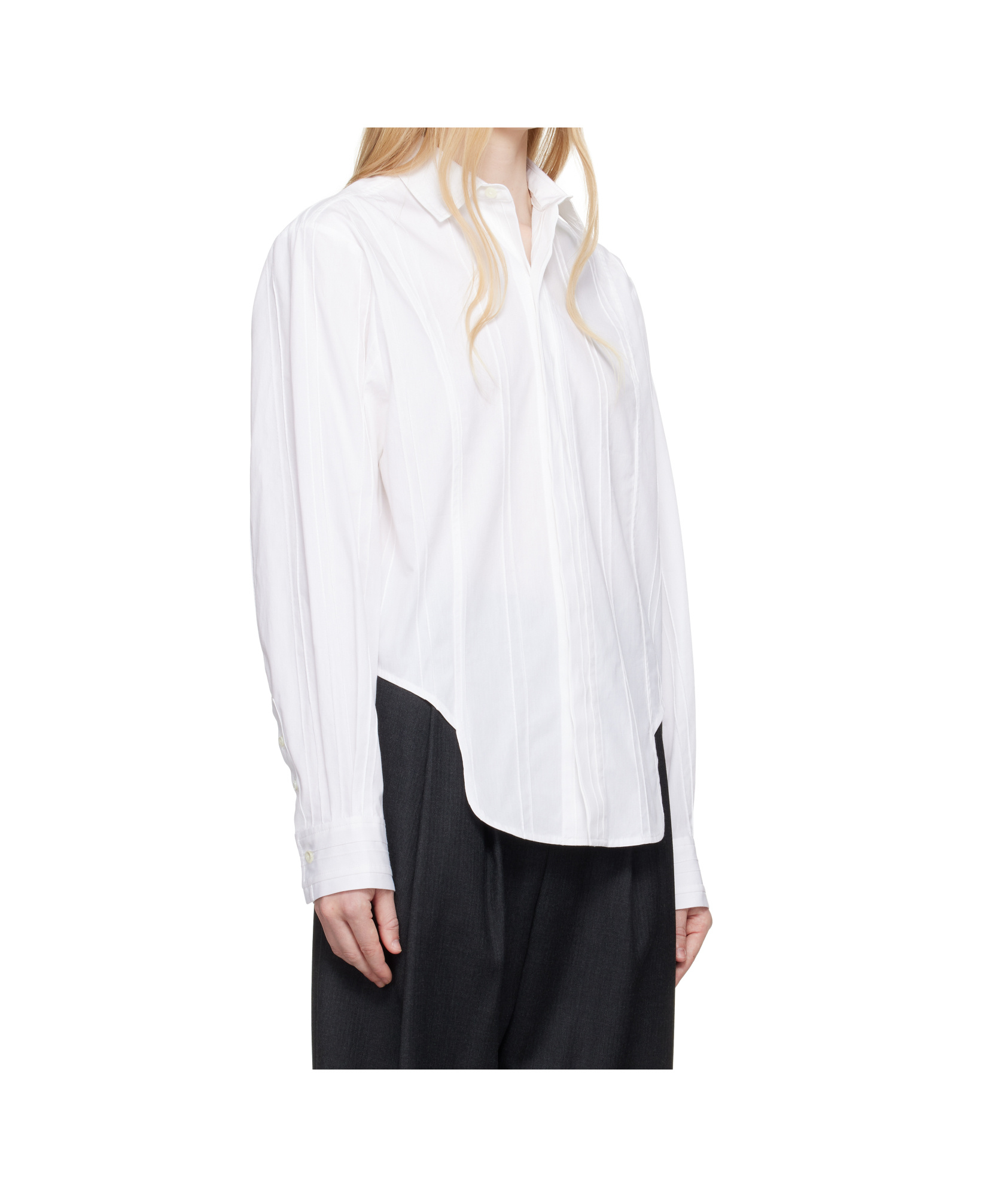 Ader Error Long Sleeve Shirt In White