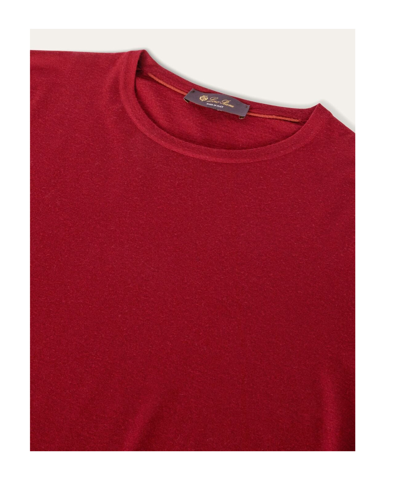 Loro Piana Long-sleeved Sweater In Pure Color Tibetan Red
