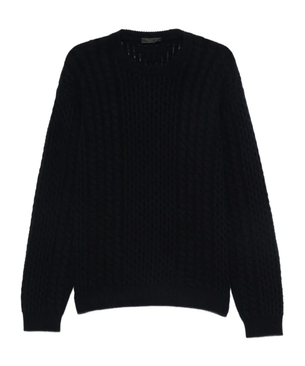Prada Metallic Knit Wool-blend Sweater In Blue