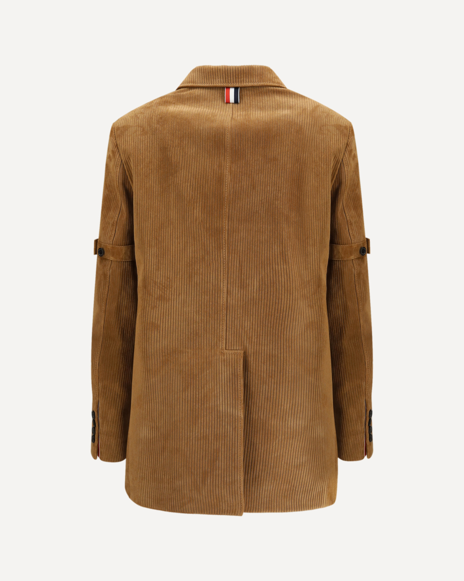 Thom Browne Suede Armband Blazer In Brown