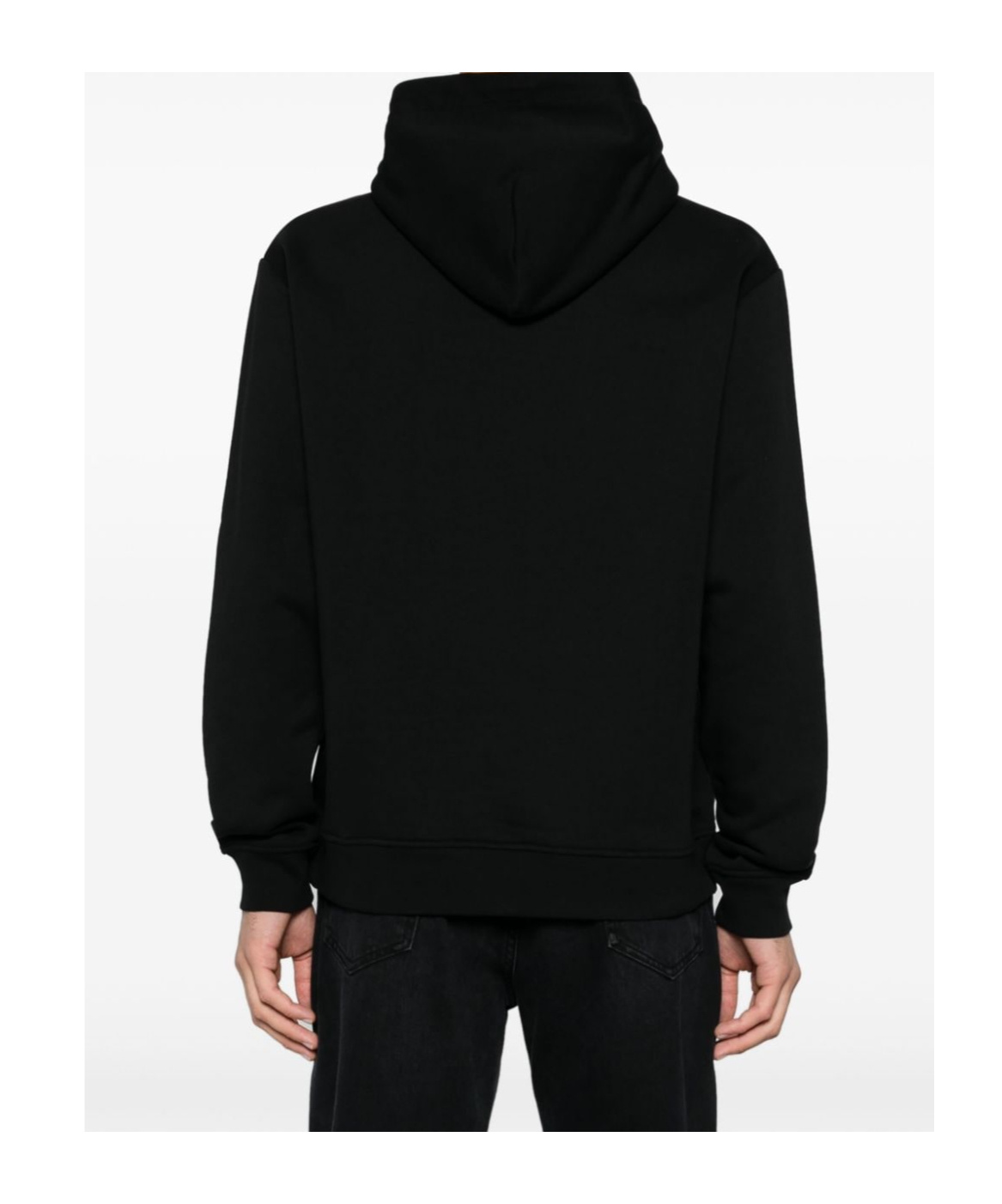 Karl Lagerfeld Logo Hoodie Drawstring Hood In Black