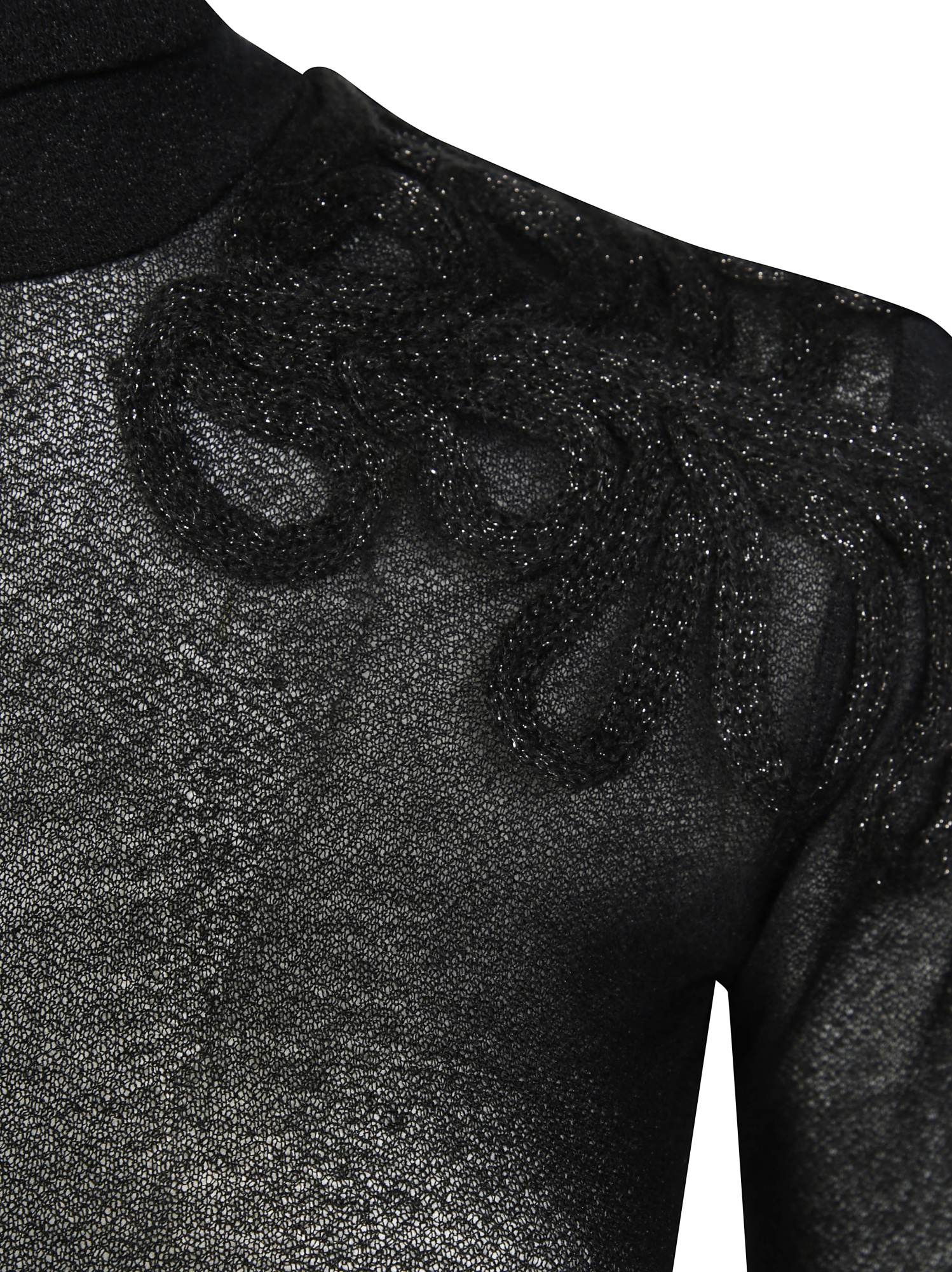 Dondup Dolcevita Embroidered-turtleneck T-shirt In Black