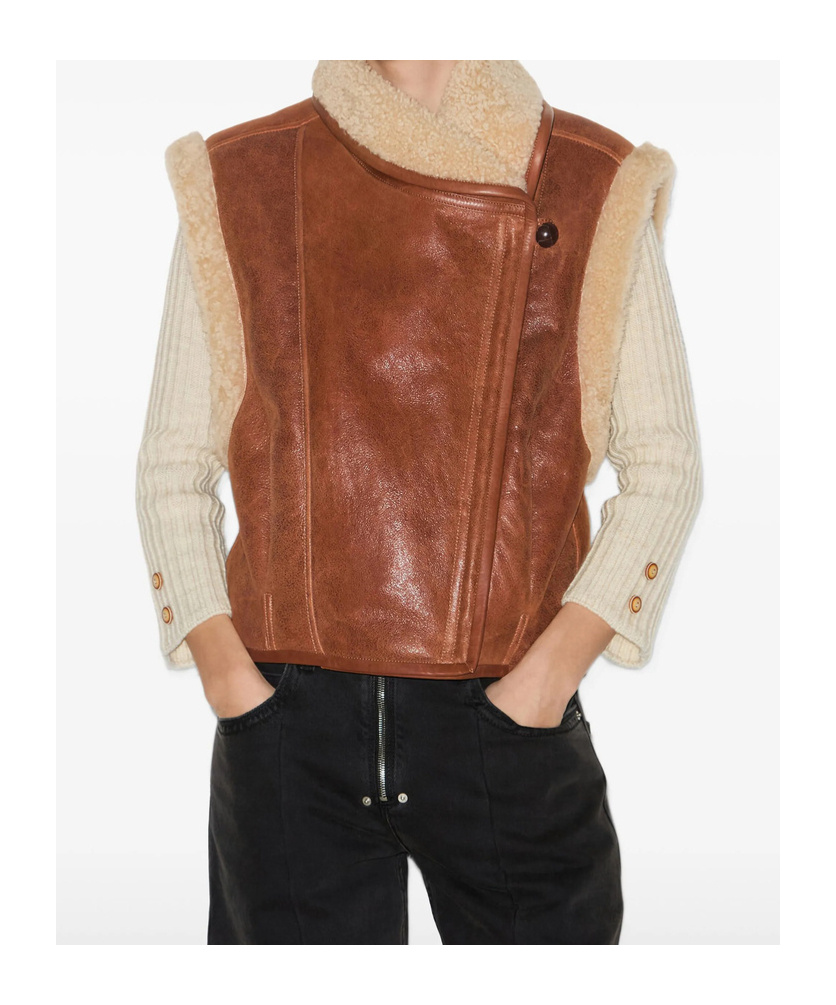 Isabel Marant Alime Vest In Brown