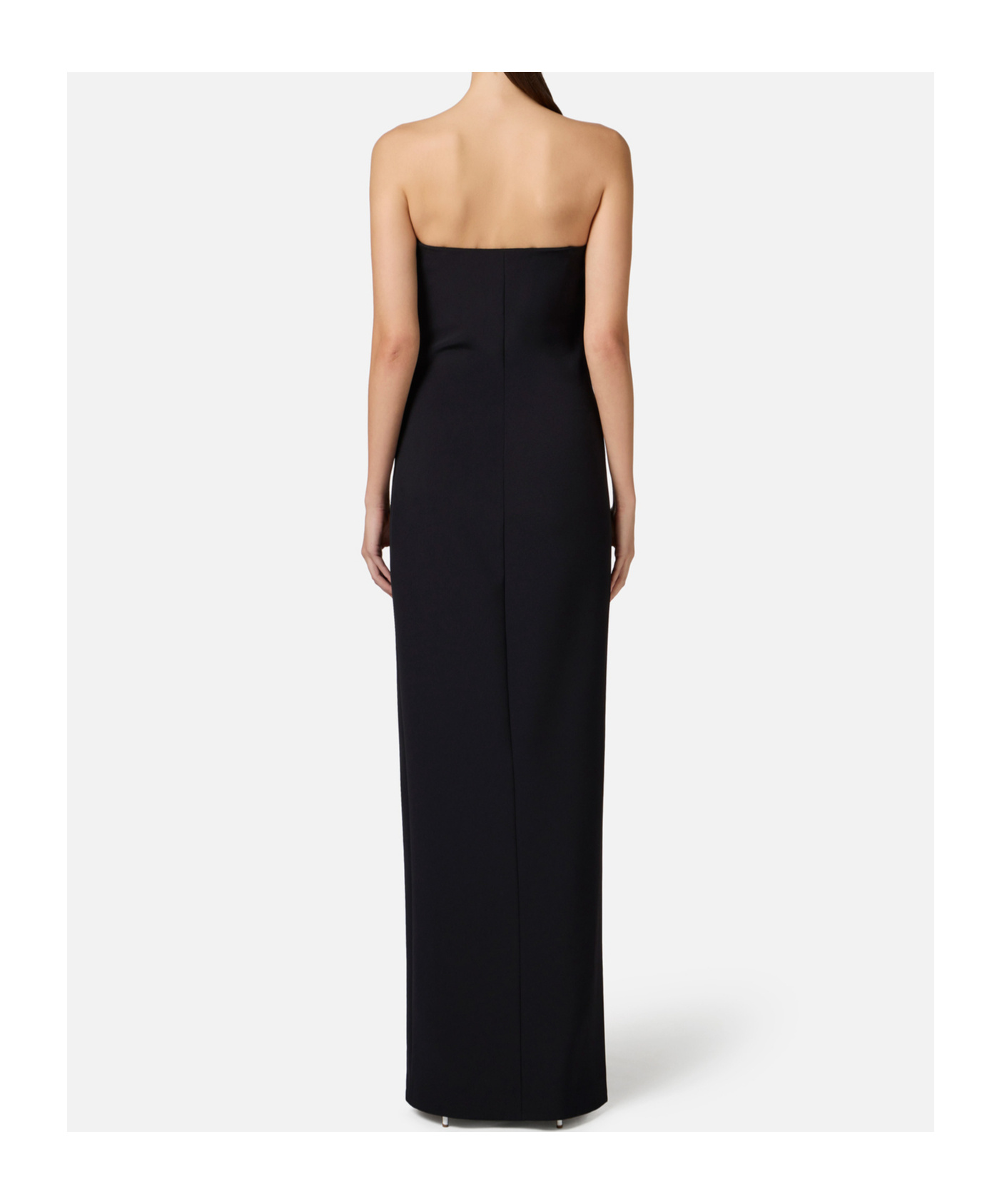 Elisabetta Franchi Tube Top Dress In Black
