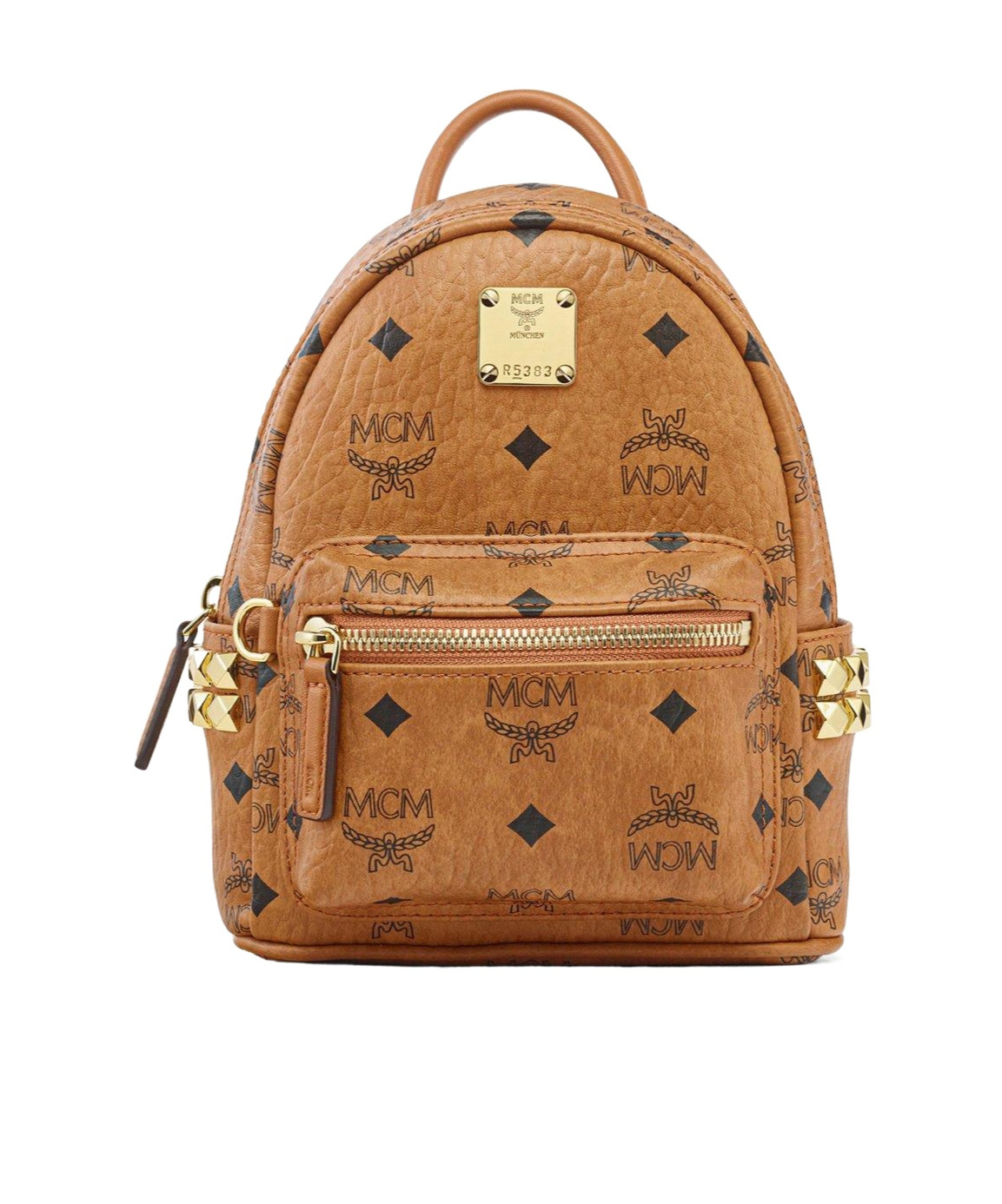 Mcm X-mini Stark Side Stud Convertible Backpack In Brown