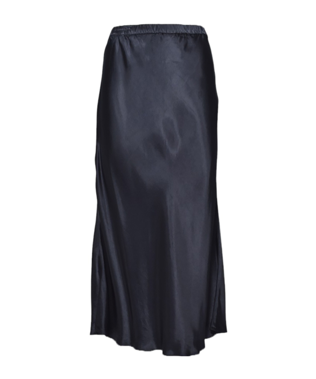 Aspesi Glossy Pure Viscose Satin Midi Pencil Skirt