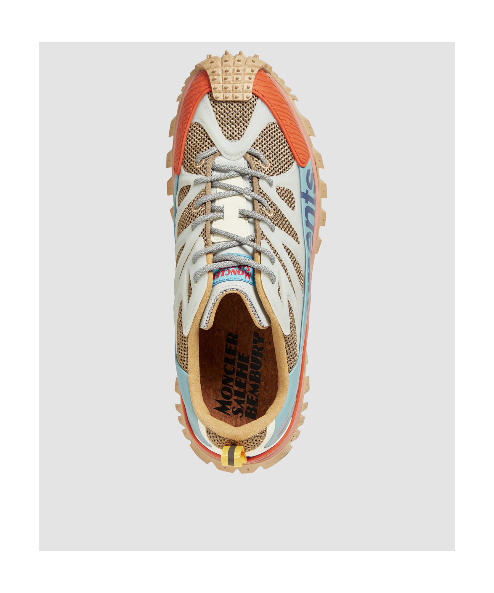 Moncler Chunky Sole Mesh Panels Pull Tab Sneakers In Multicolor