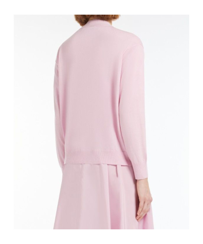 Weekend Max Mara V-neck Long-sleeved Sweater In Pink