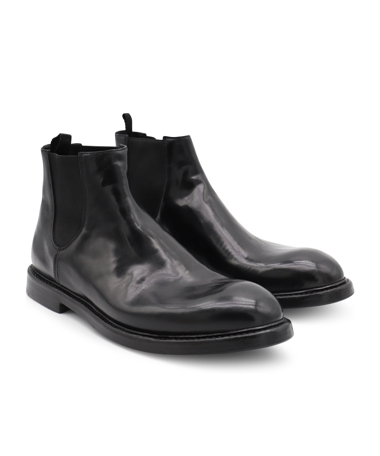 Premiata Leather Chelsea Boots In Black