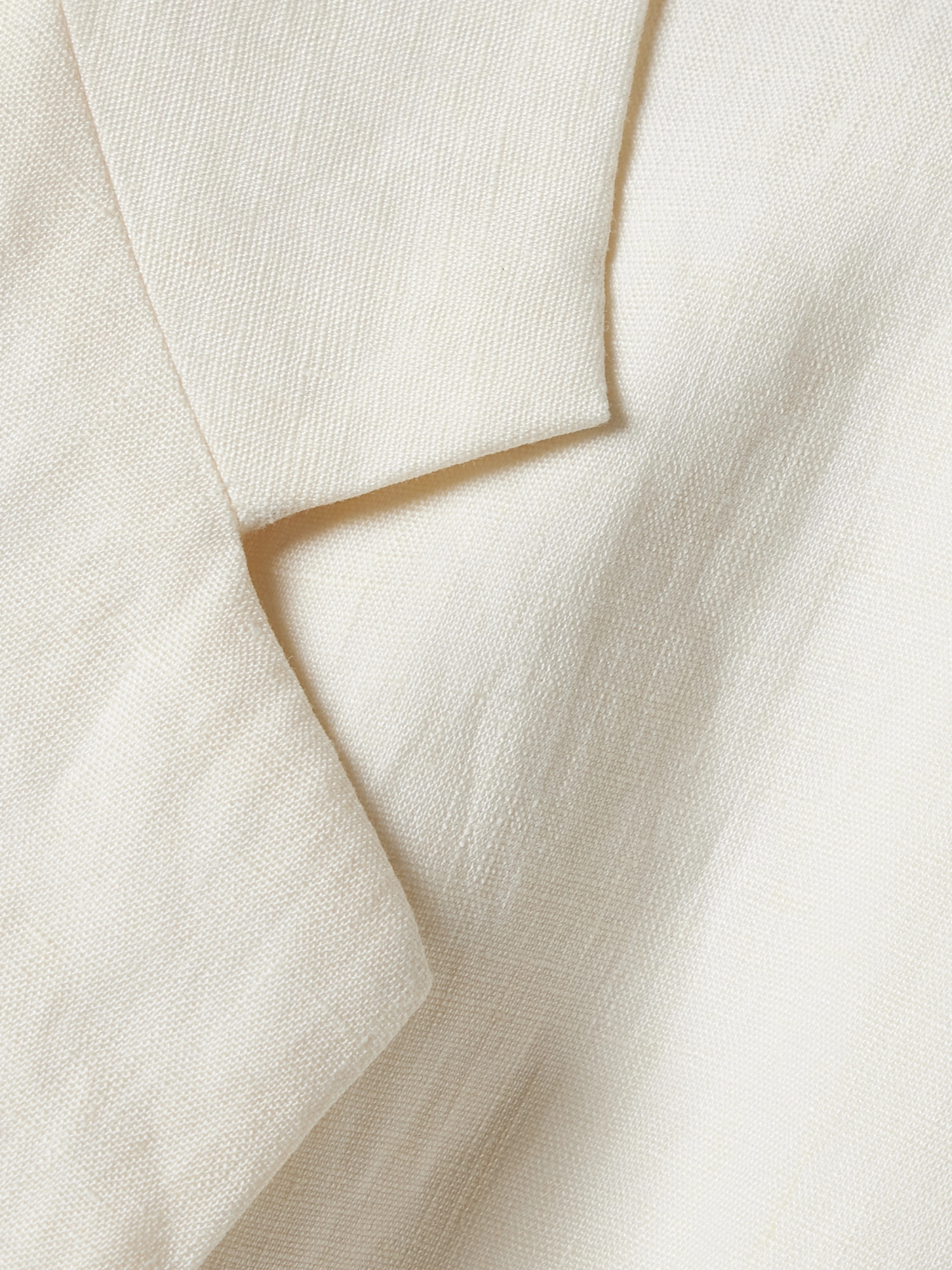 The Row Enza Linen Single-breasted Blazer In White
