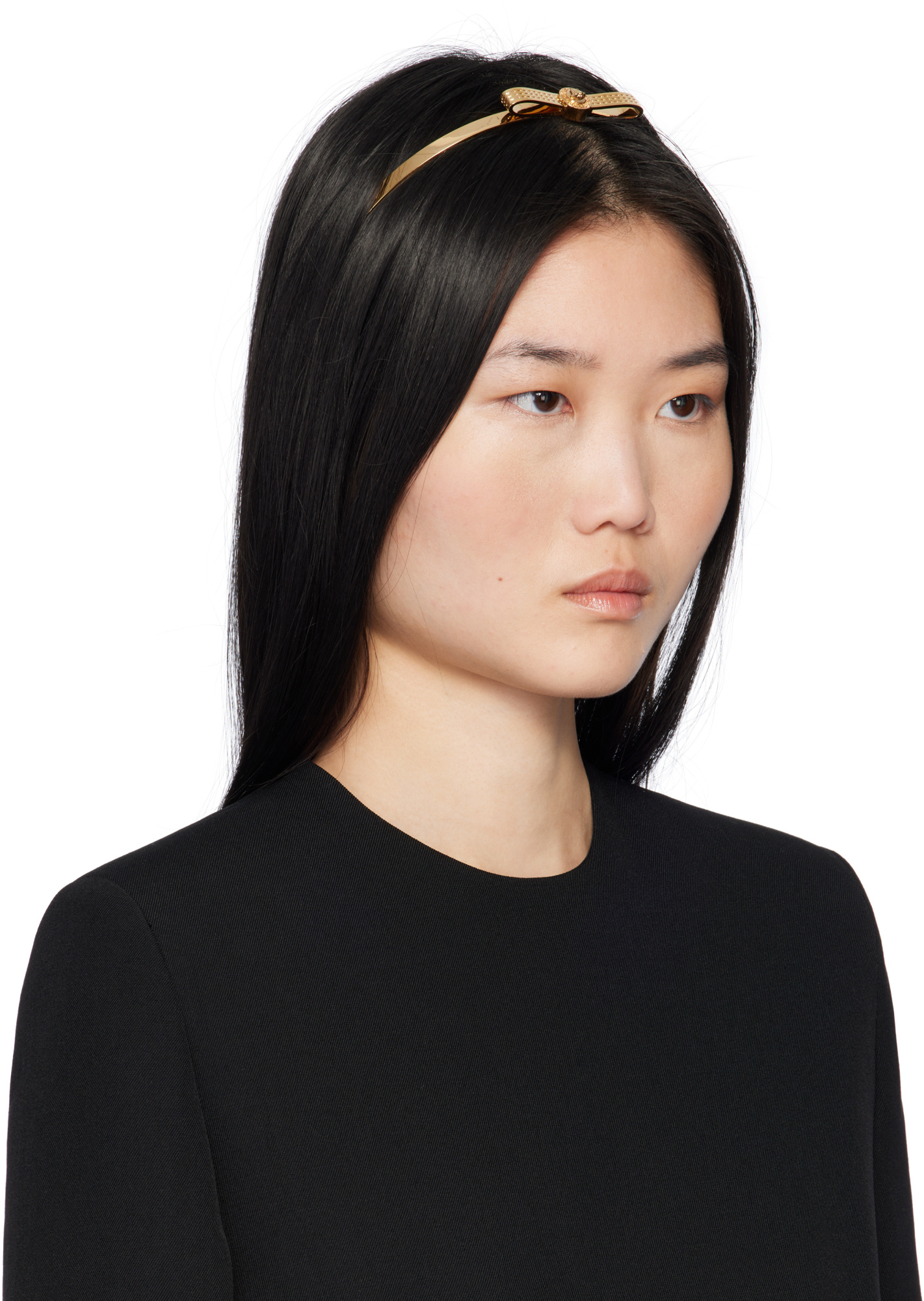 Versace Bow Hair Accessories In Black