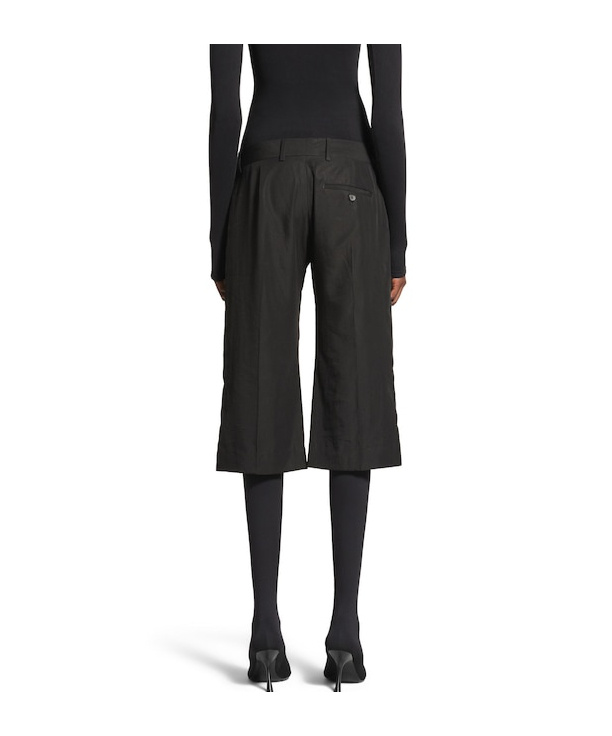 Balenciaga Belt-loop Capris In Black