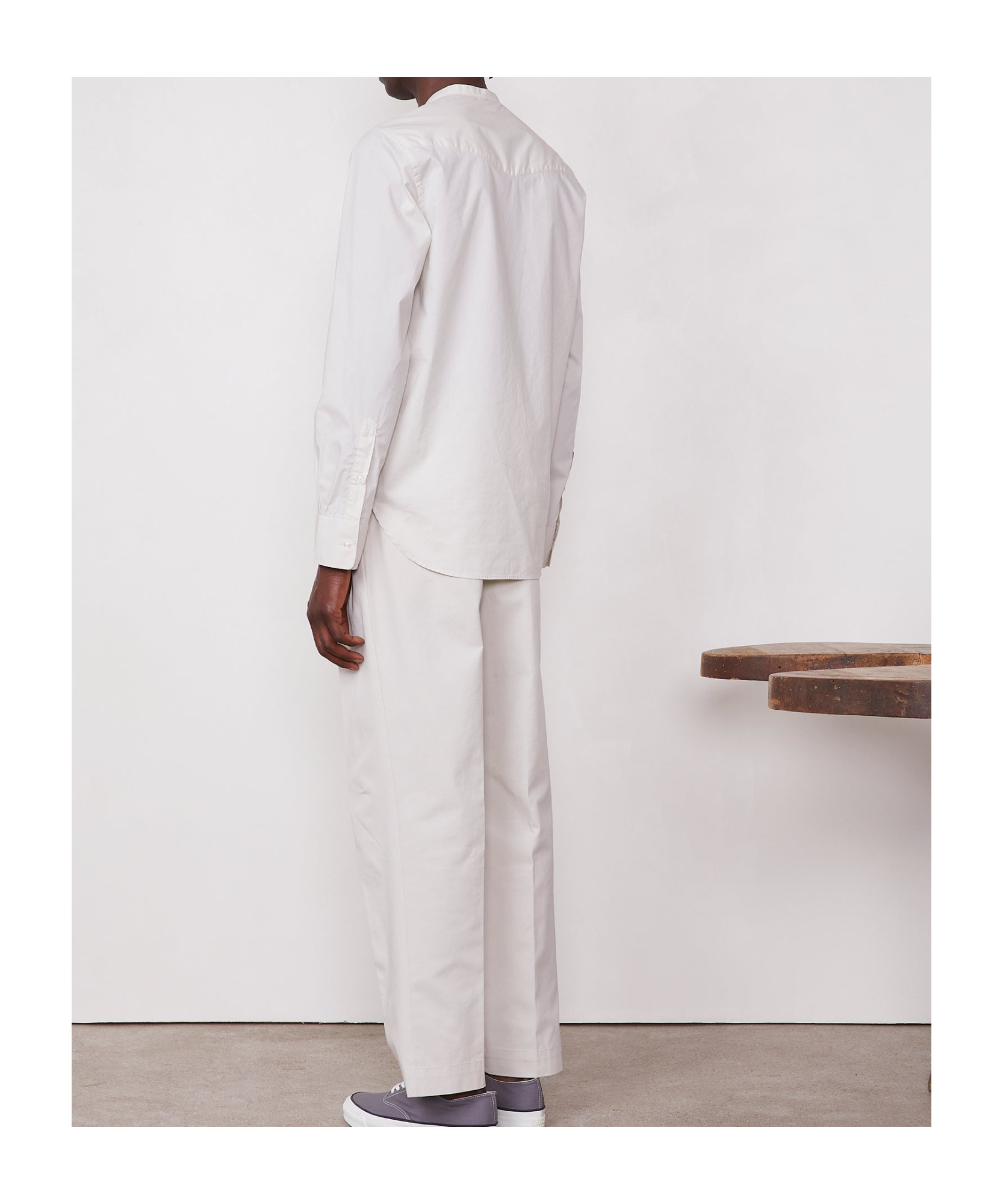 Officine Generale Gaston Hemd Aus Baumwollpopeline In White