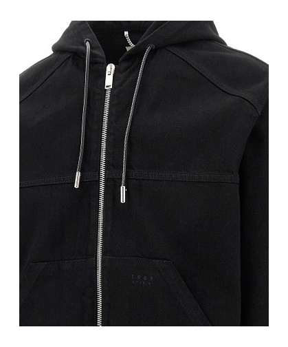 1989 Studio Denim Full-zip Hoodie In Black