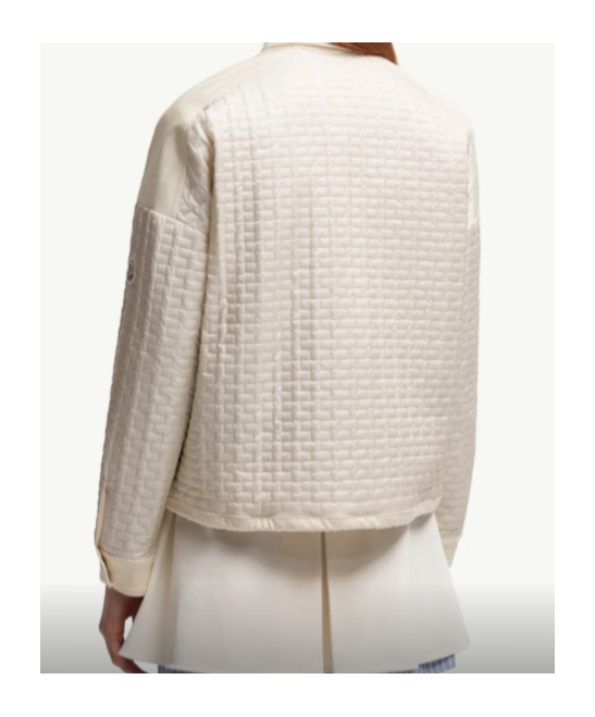 Moncler Long-sleeved Shirt Jacket In Neutral