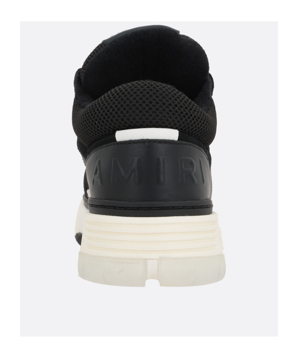 Amiri Black Low Top Sneakers With Logo Detail In Tech Fabric And Leather Man In Black