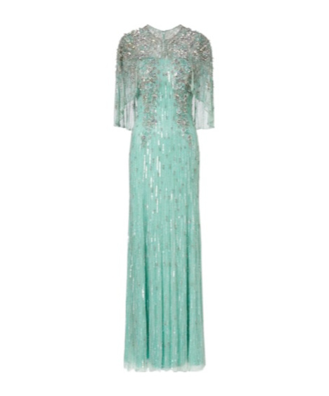 Jenny Packham Astra Embellished Gown In Green