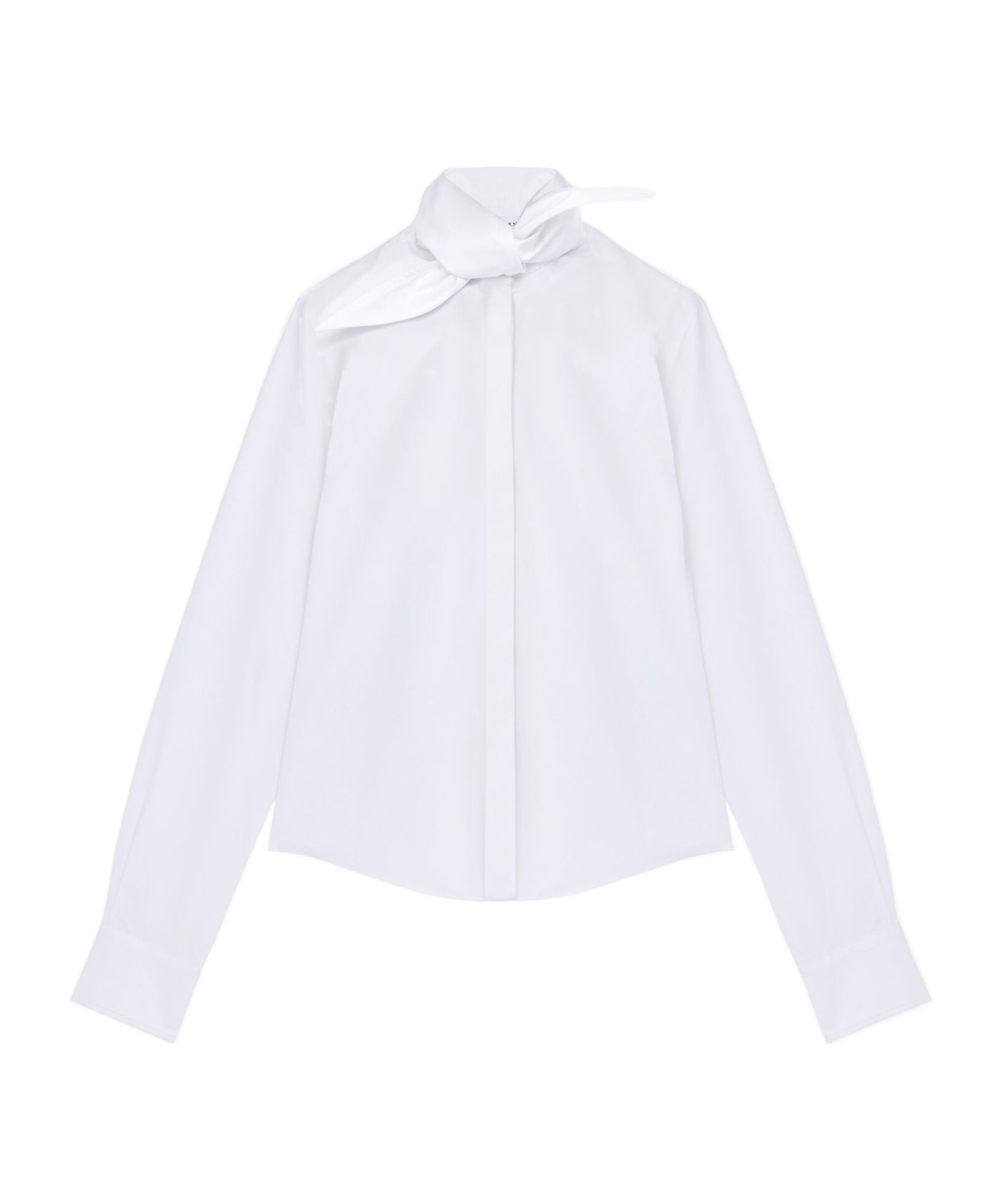 Alexander Mcqueen Cotton Exploded Collar Shirt In White