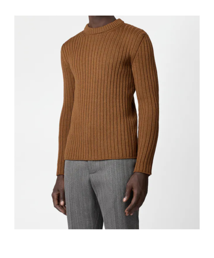 Tod's Long-sleeved Sweater In Brown