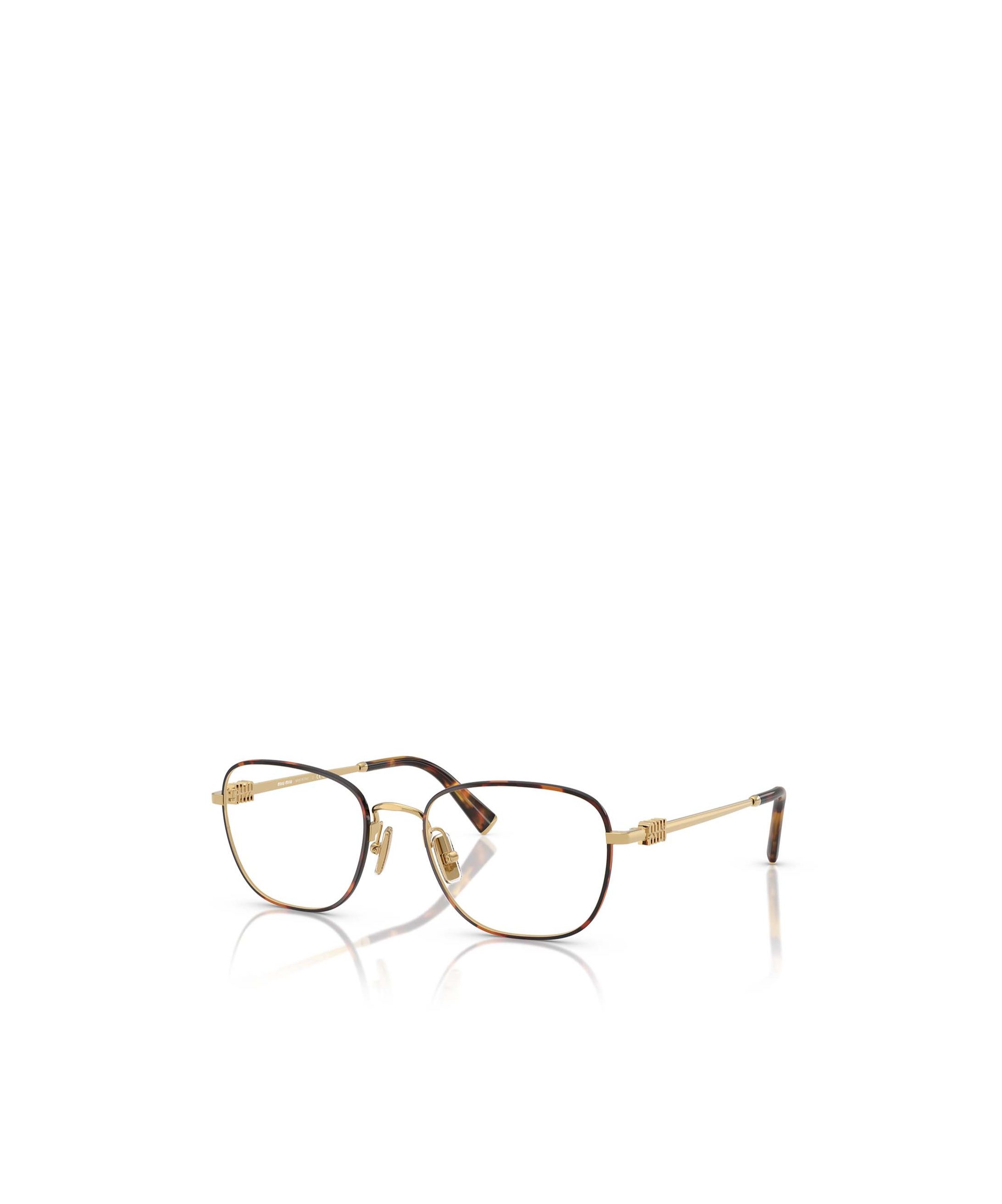 Miu Miu Logo-lettering Glasses In Transparent