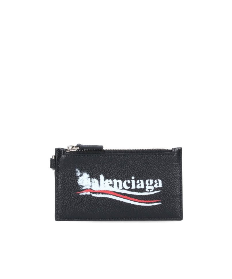 Balenciaga Long Cash Card And Coin Holder Accessories In Black