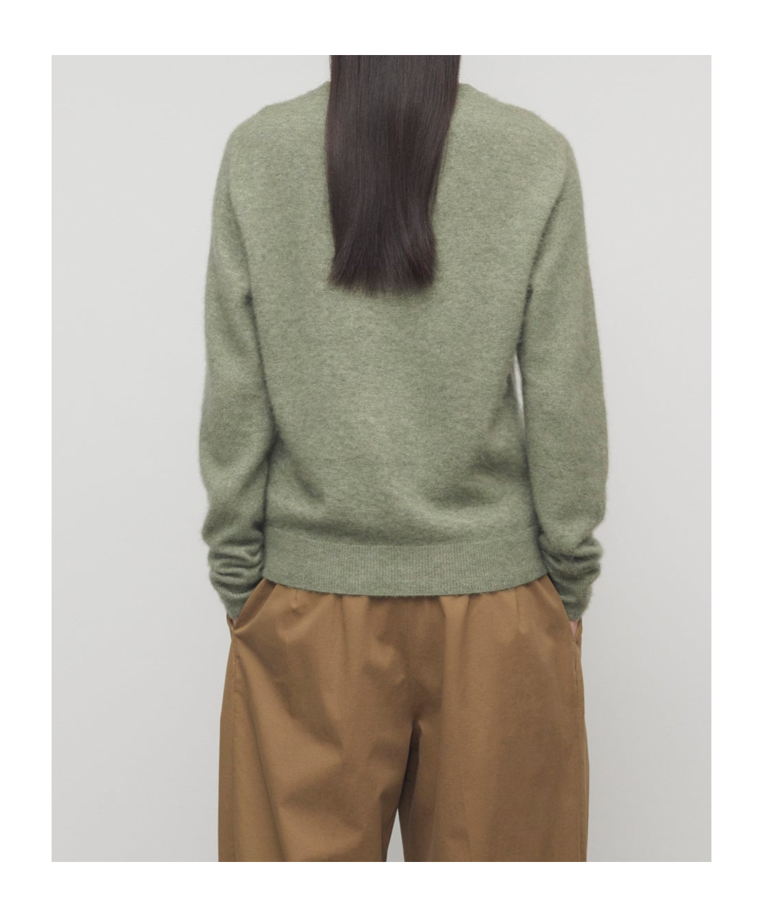 The Row Lorynna Velvet-blend Top In Green