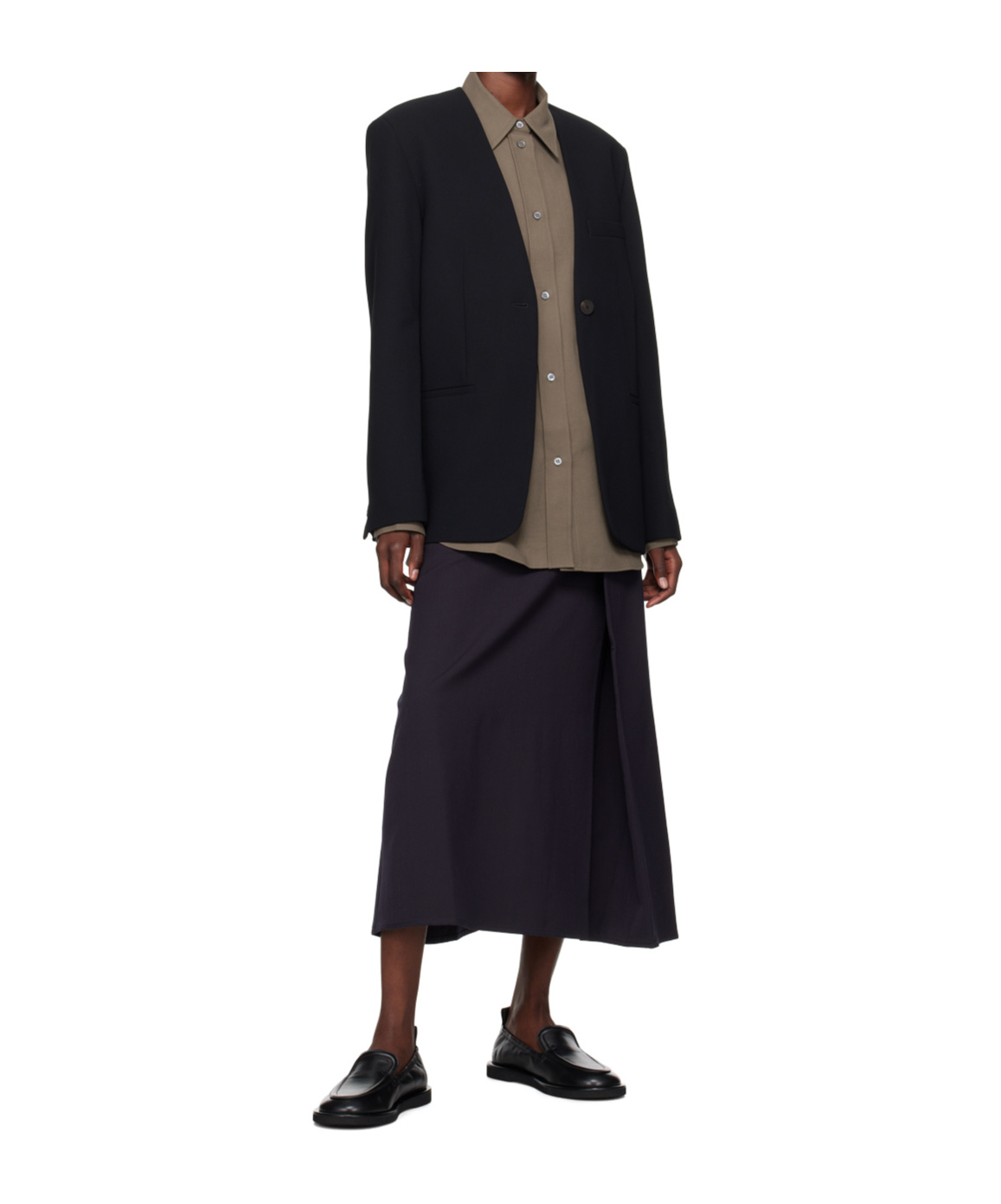 Studio Nicholson Single-breasted Blazer In Black