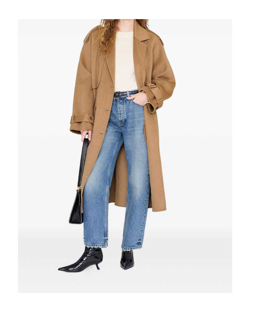 Anine Bing Five-pocket Denim Trousers Featuring Belt Loops In Blue