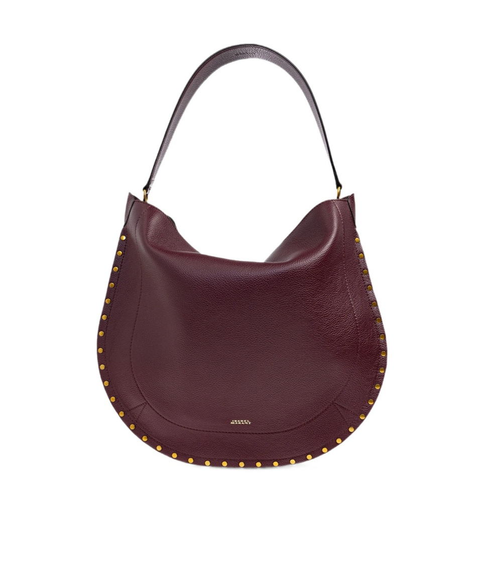Isabel Marant Letter Logo Handbag In Burgundy