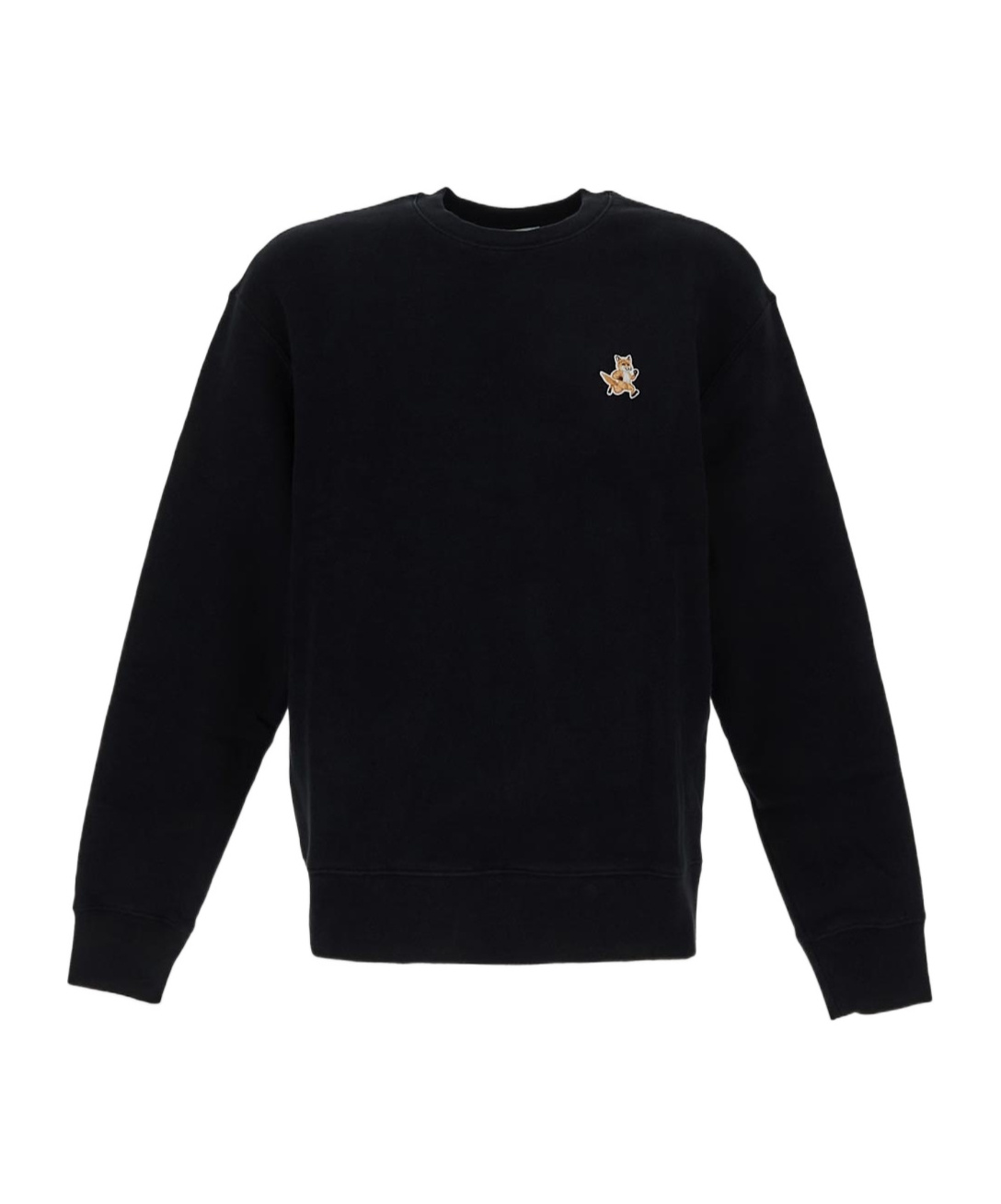 Shop Maison Kitsuné Fox-motif Cotton Sweatshirt In Black