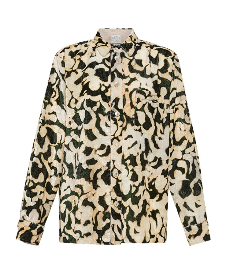 FORTE FORTE LONG-SLEEVED VELVET SHIRT