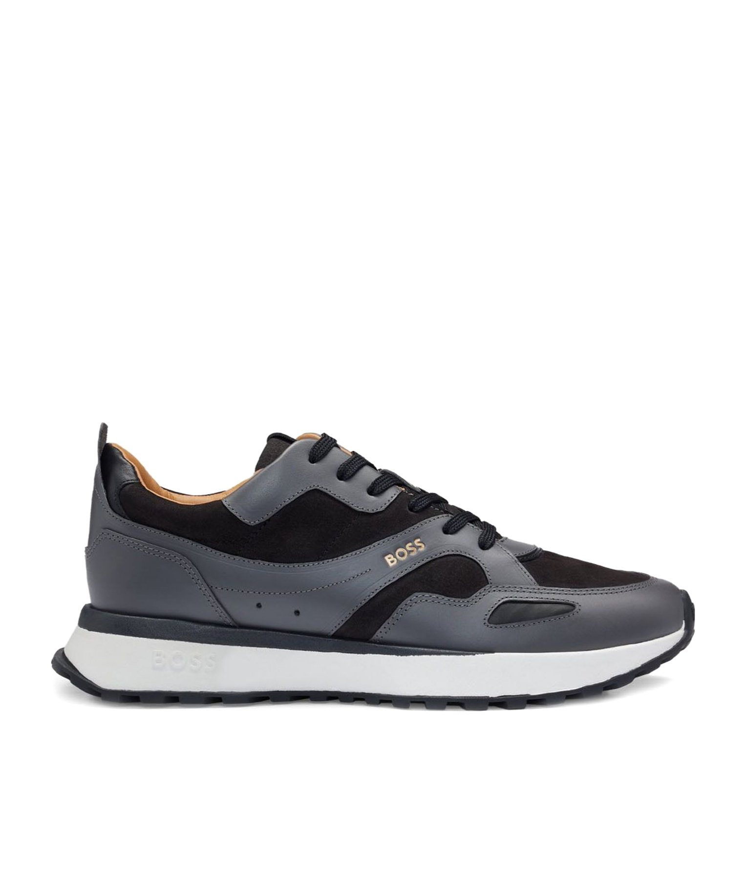 Hugo Boss Laced Sneakers In Black