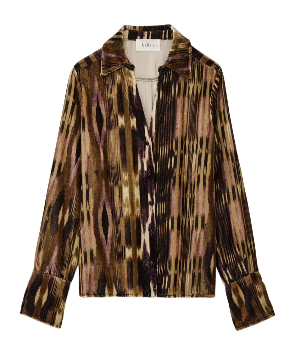 Bash Long-sleeved Printed Shirt In Brown