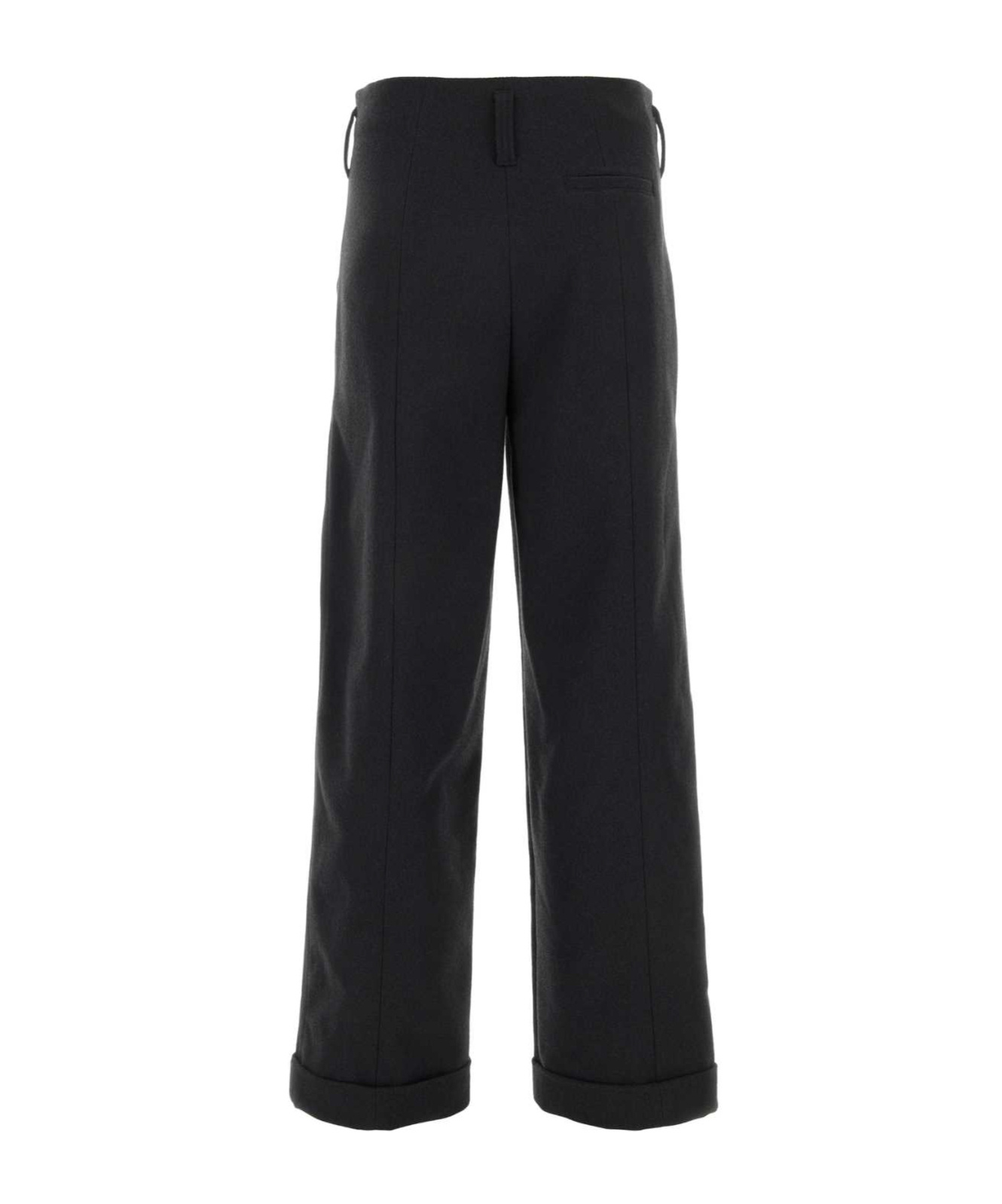 Shop Philosophy Di Lorenzo Serafini High-waisted Pleated Wide-leg Trousers In Black