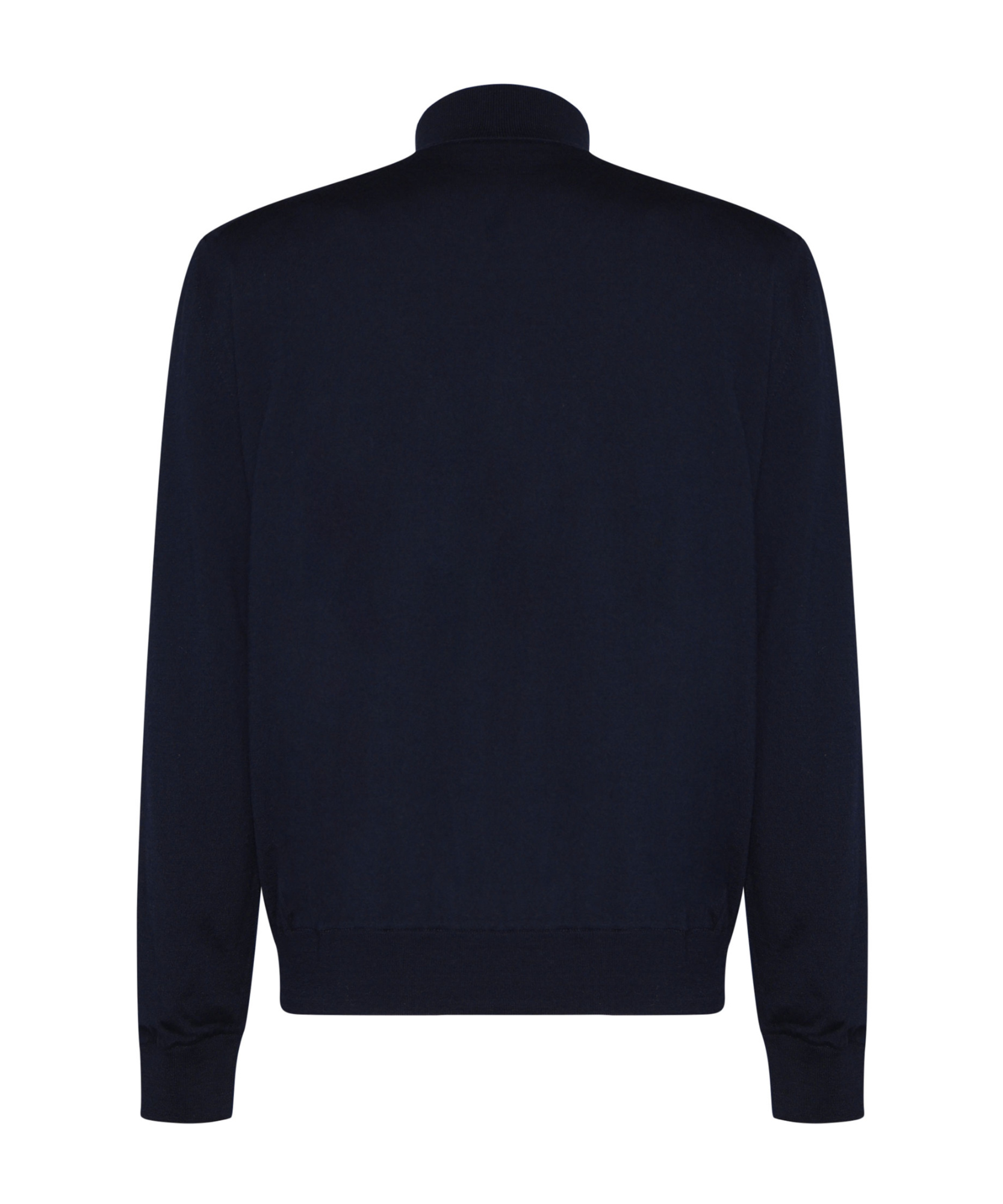 Fedeli Paros Reversible Full Zip Stretch Bomber Sweater In Navy In Black