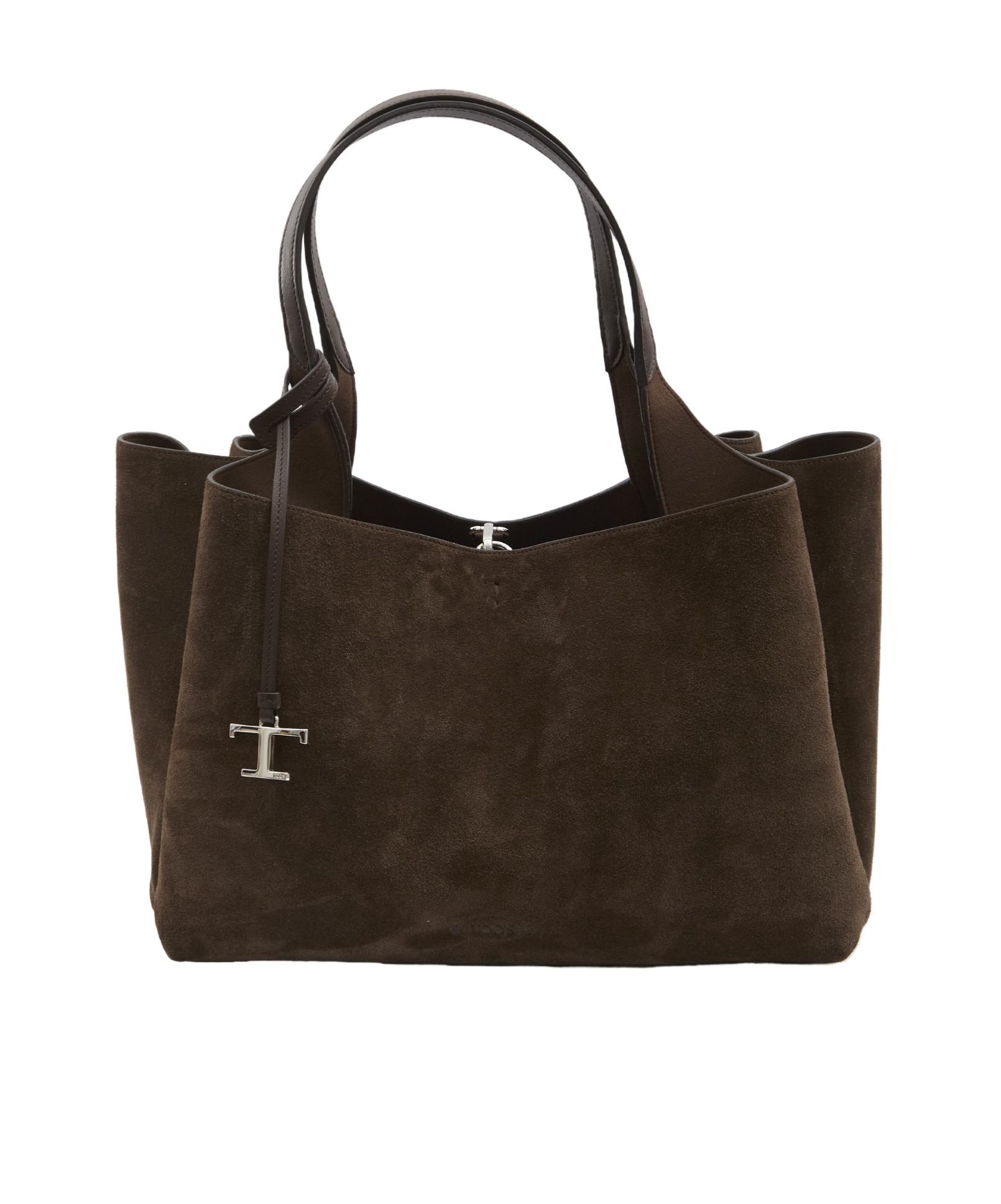 Tod's Medium Double Handle Shopping Bag In Brown