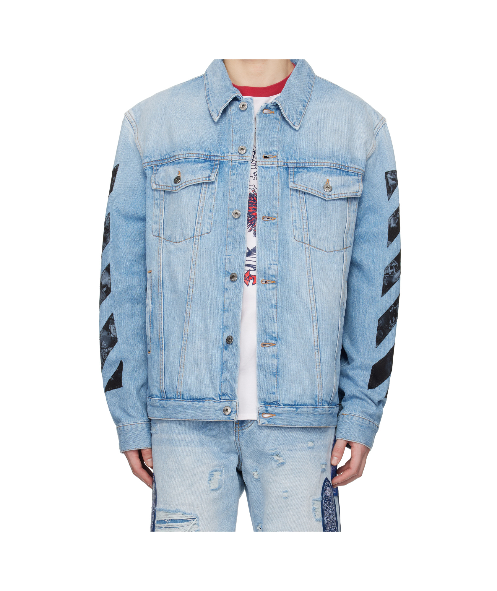 Off-white Off White Shirts In Blue