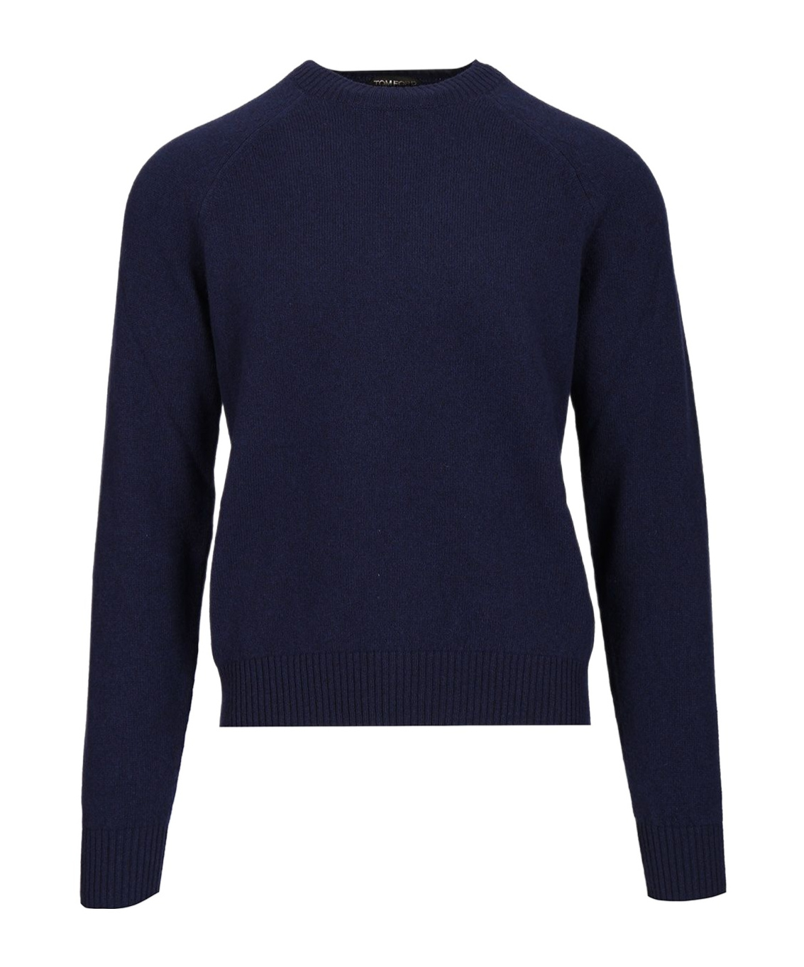 Tom Ford Cashmere Lambswool Ls Crew Neck Knitwear Blue In Blue