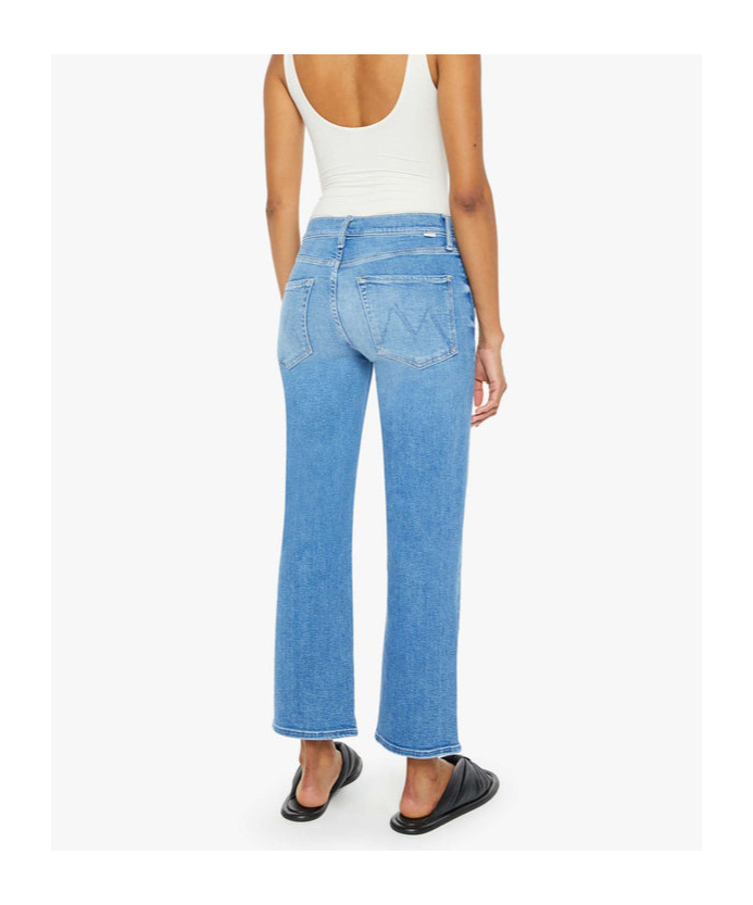 Mother The Patch Pocket Mid Rise Maven Ankle Avant Gardener Jeans In Blue