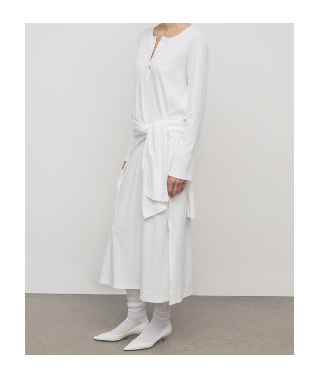 The Row Latoya Cotton Maxi Dress In White