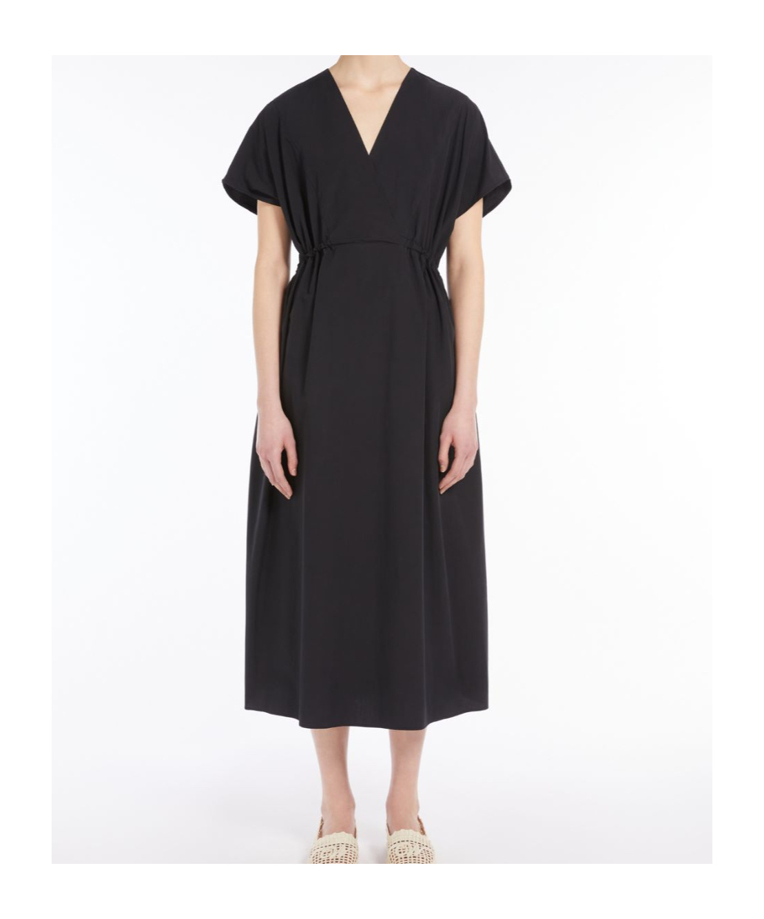 Weekend Max Mara Blasone Poplin Short Sleeve Midi Dress