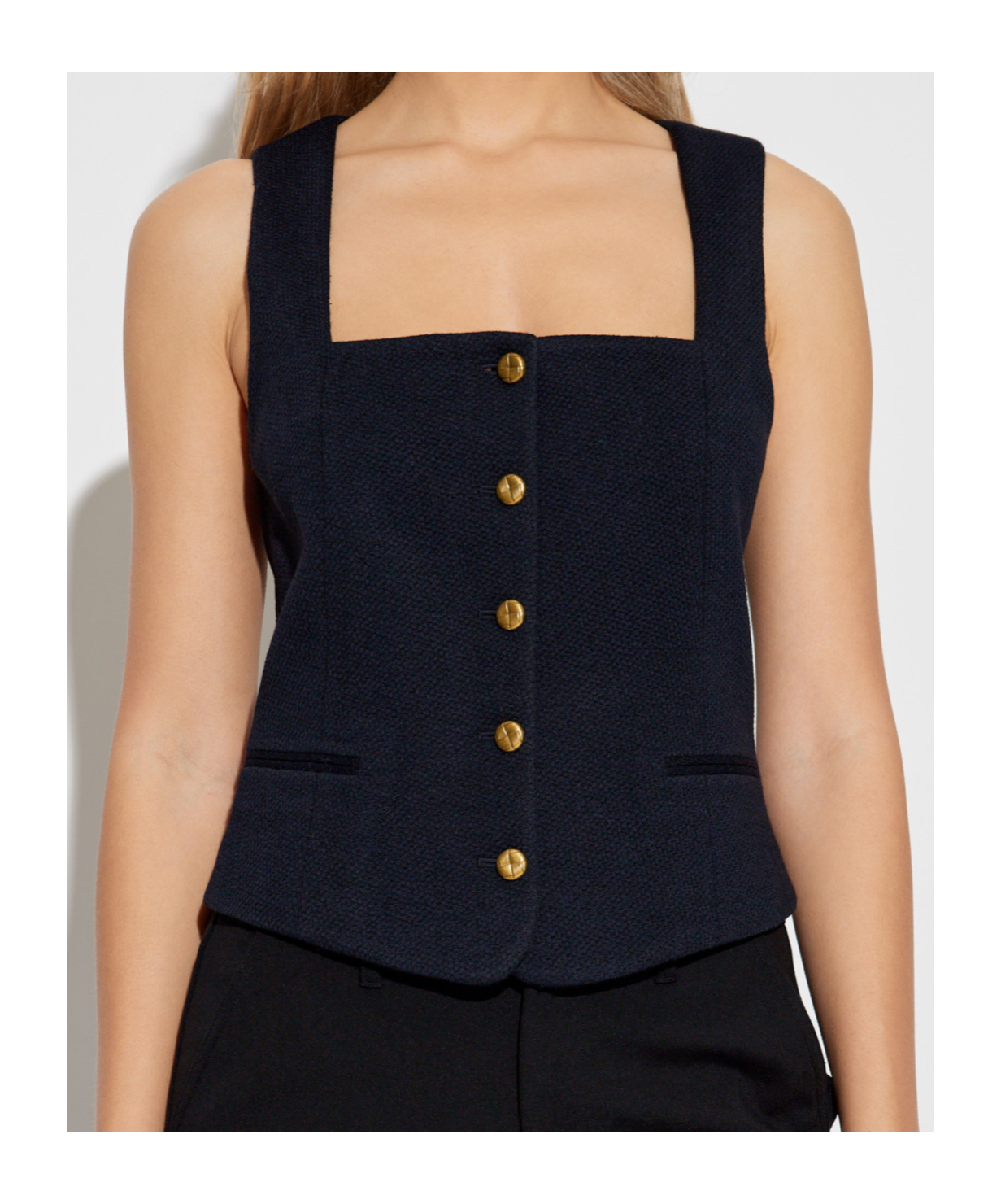 Rag & Bone Mariana Waistcoat In Blue