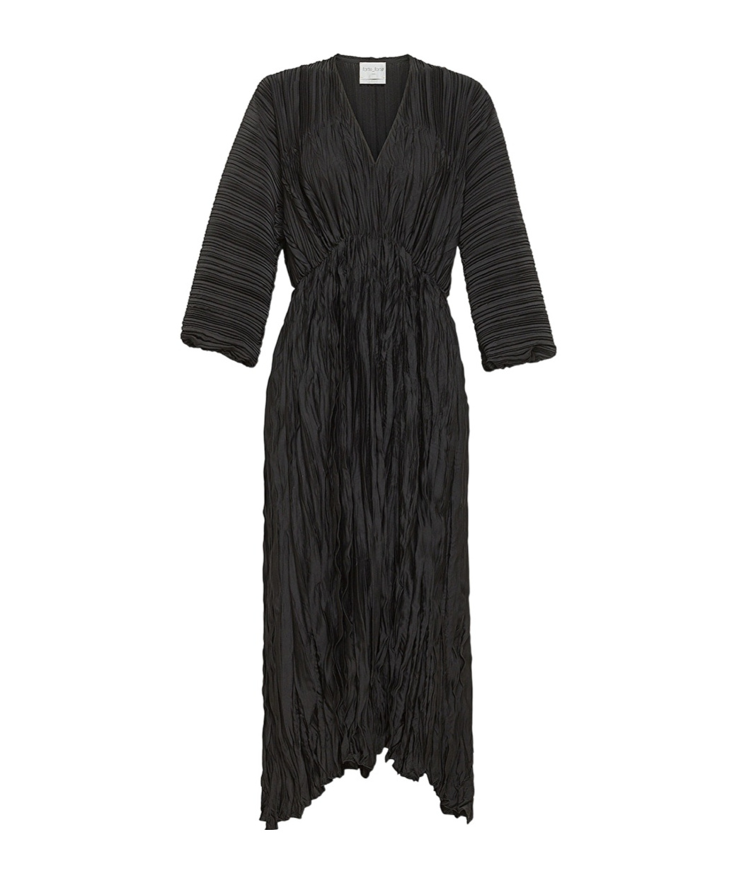 Forte Forte Pleated Crepe Wrap Skirt In Black