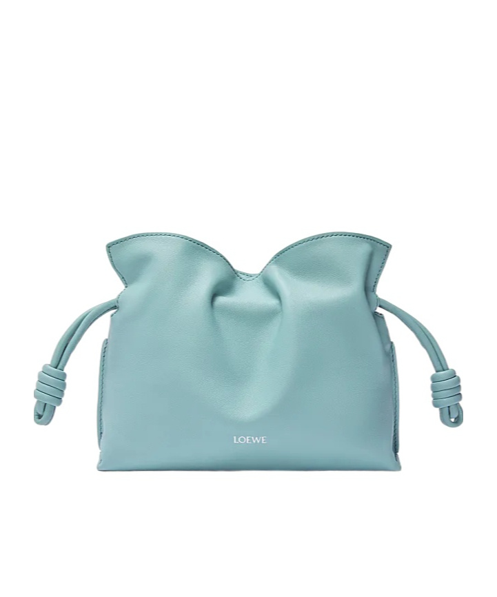 Loewe Gate Pocket Leather Crossbody Mini Bag In Blue