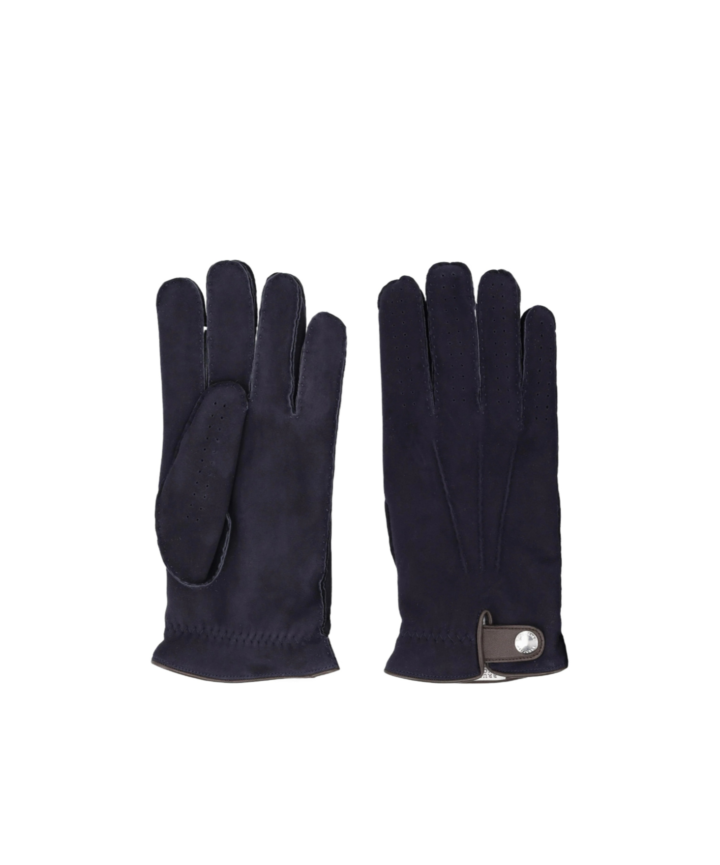 Brunello Cucinelli Snap Gloves In Black