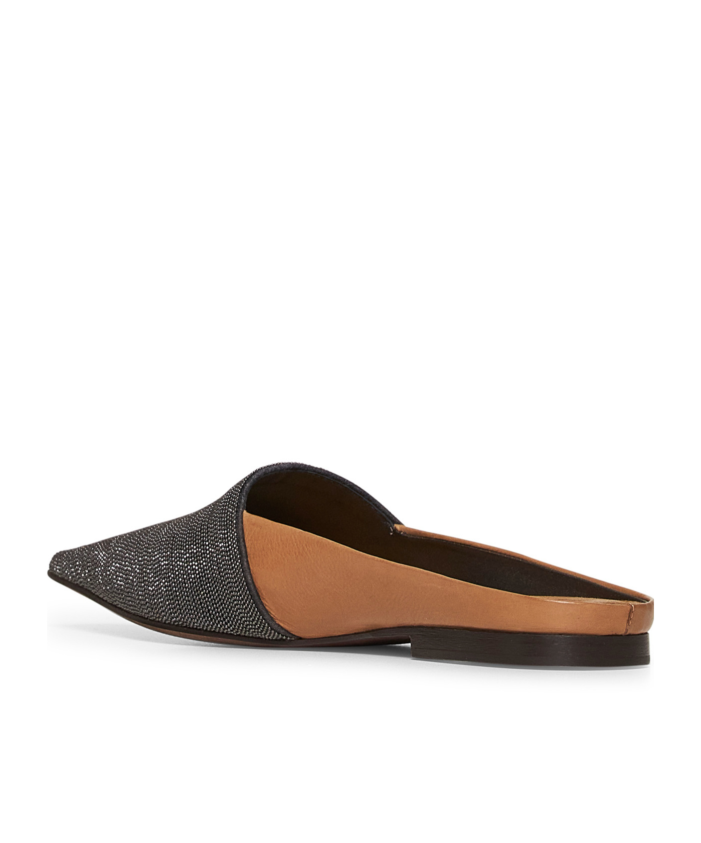 Brunello Cucinelli Beaded Mules In Black
